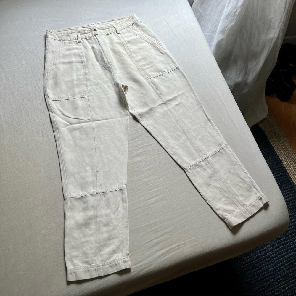 Apiece Apart Cream Ankle Pants